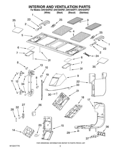 INTERIOR AND VENTILATION PARTS