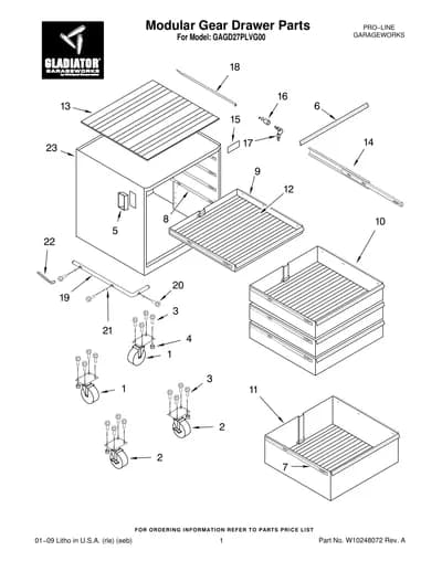 Modular Gear Drawer Parts