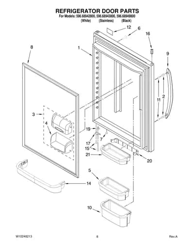 REFRIGERATOR DOOR PARTS