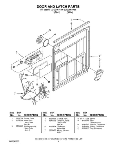 DOOR AND LATCH PARTS