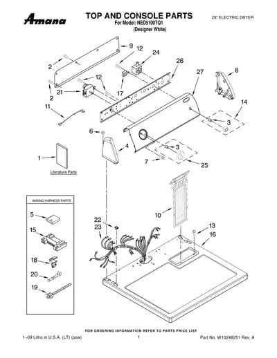 TOP AND CONSOLE PARTS
