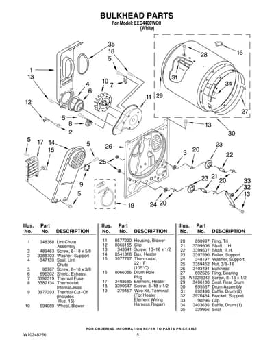 BULKHEAD PARTS