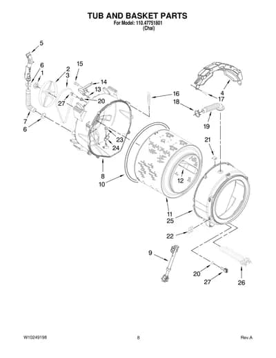 TUB AND BASKET PARTS
