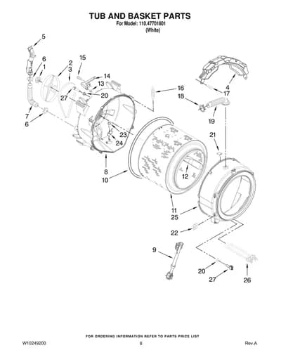 TUB AND BASKET PARTS