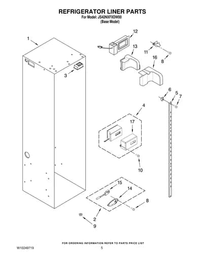 REFRIGERATOR LINER PARTS