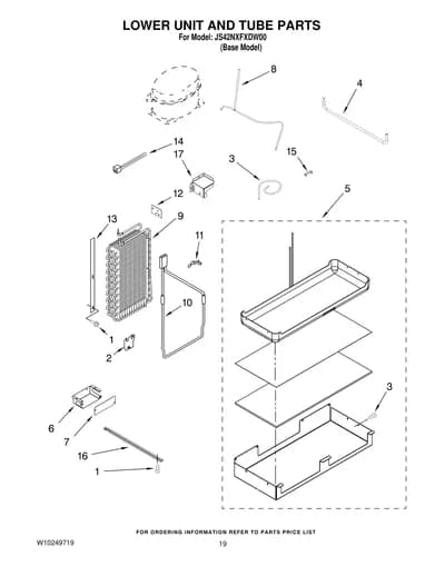 LOWER UNIT AND TUBE PARTS