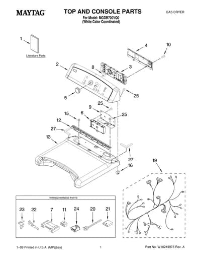 TOP AND CONSOLE PARTS