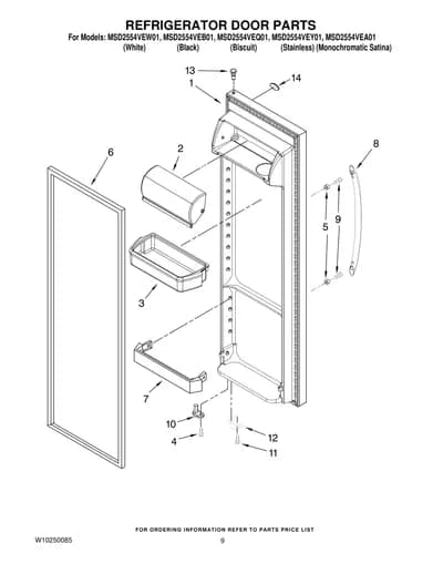 REFRIGERATOR DOOR PARTS