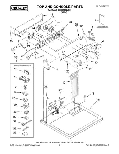 TOP AND CONSOLE PARTS