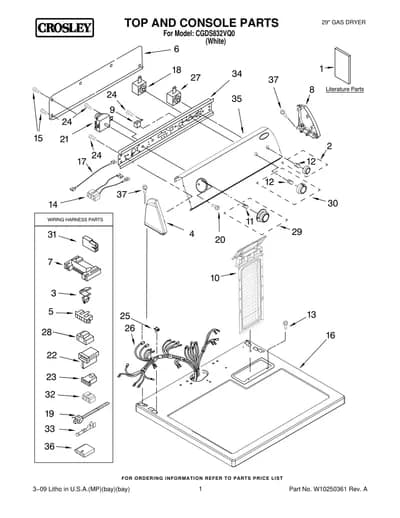 TOP AND CONSOLE PARTS
