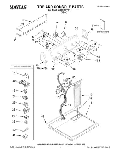 TOP AND CONSOLE PARTS