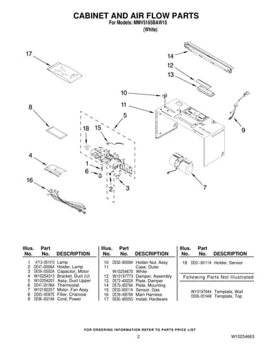 CABINET AND AIR FLOW PARTS