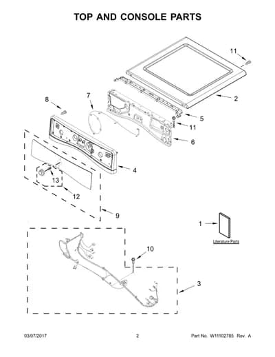 TOP AND CONSOLE PARTS