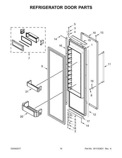 REFRIGERATOR DOOR PARTS