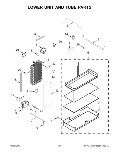 LOWER UNIT AND TUBE PARTS
