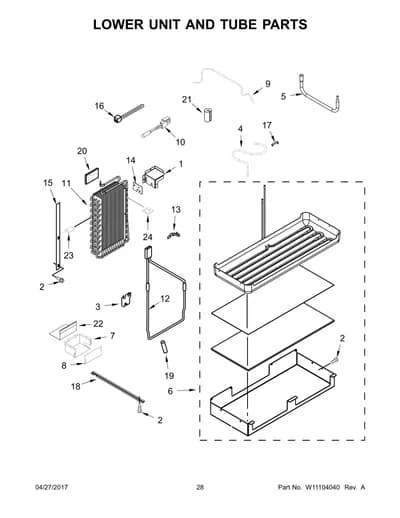LOWER UNIT AND TUBE PARTS
