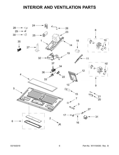 INTERIOR AND VENTILATION PARTS