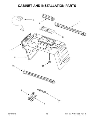 CABINET AND INSTALLATION PARTS