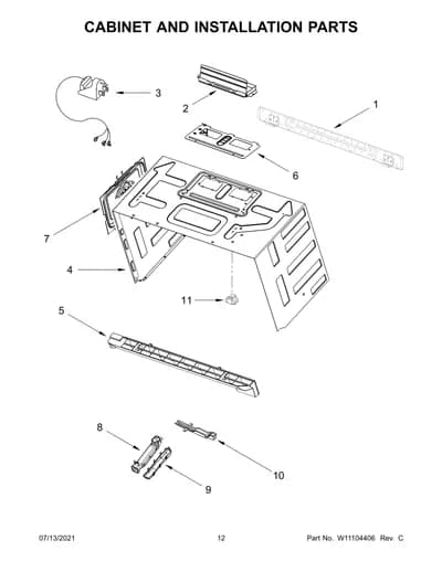 CABINET AND INSTALLATION PARTS