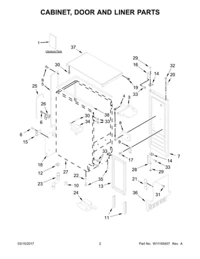 CABINET, DOOR AND LINER PARTS
