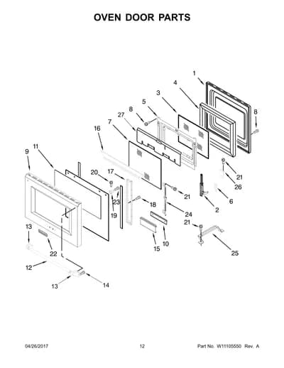 OVEN DOOR PARTS