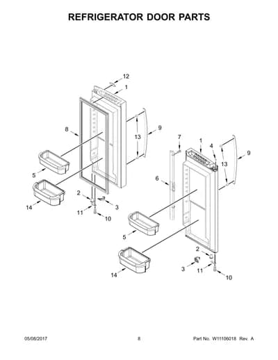 REFRIGERATOR DOOR PARTS