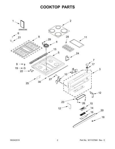 COOKTOP PARTS