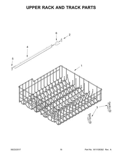 UPPER RACK AND TRACK PARTS