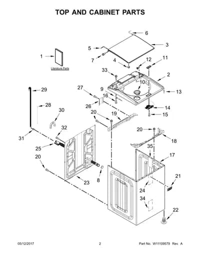 TOP AND CABINET PARTS