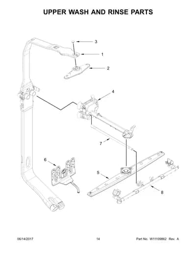 UPPER WASH AND RINSE PARTS