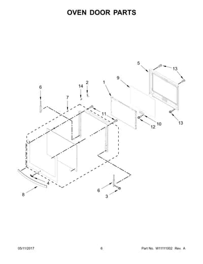 OVEN DOOR PARTS