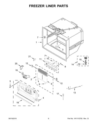 FREEZER LINER PARTS