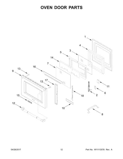 OVEN DOOR PARTS