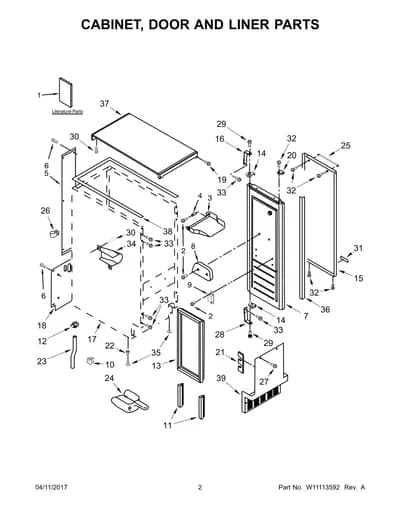 CABINET, DOOR AND LINER PARTS