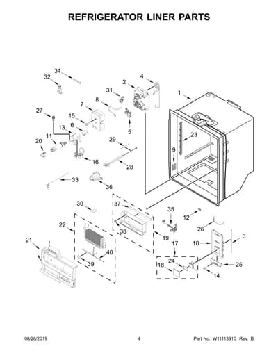 REFRIGERATOR LINER PARTS