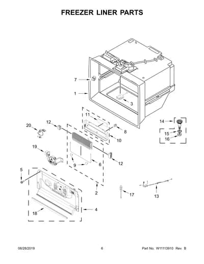 FREEZER LINER PARTS
