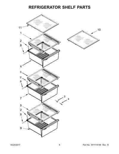 REFRIGERATOR SHELF PARTS