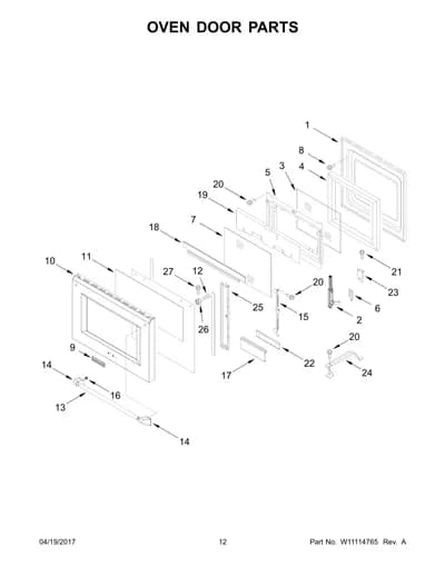 OVEN DOOR PARTS