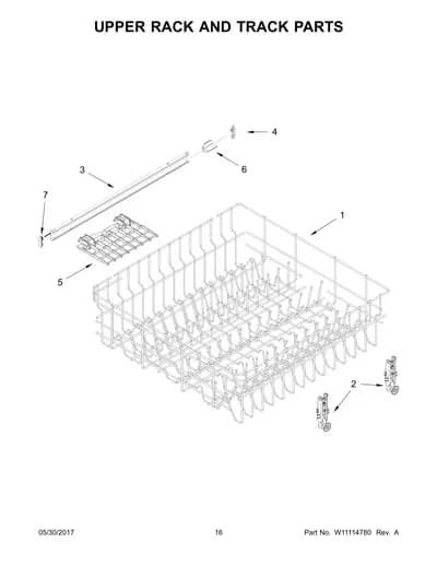 UPPER RACK AND TRACK PARTS