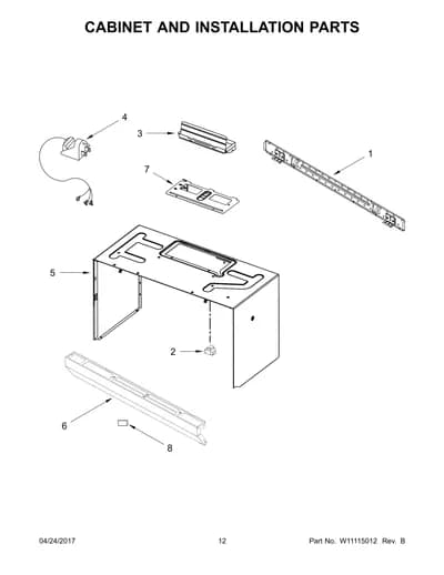 CABINET AND INSTALLATION PARTS