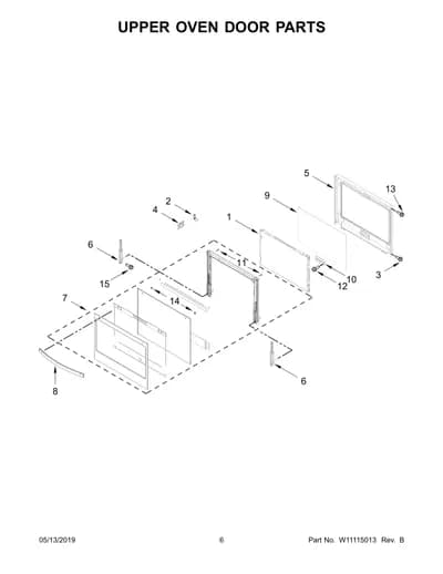 UPPER OVEN DOOR PARTS