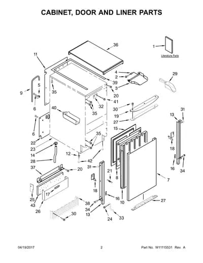 CABINET, DOOR AND LINER PARTS