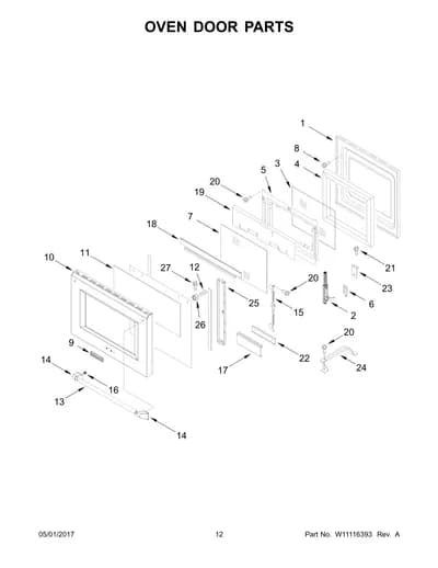 OVEN DOOR PARTS