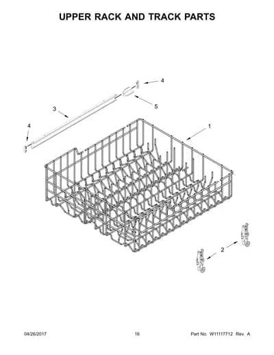 UPPER RACK AND TRACK PARTS