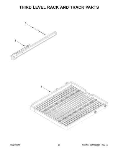 THIRD LEVEL RACK AND TRACK PARTS