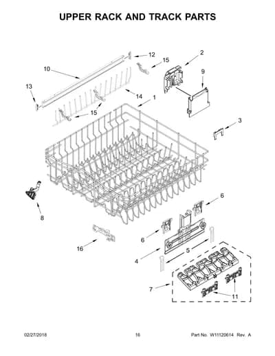 UPPER RACK AND TRACK PARTS