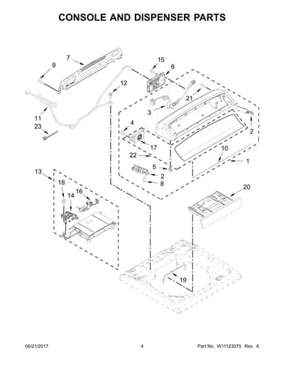 CONSOLE AND DISPENSER PARTS