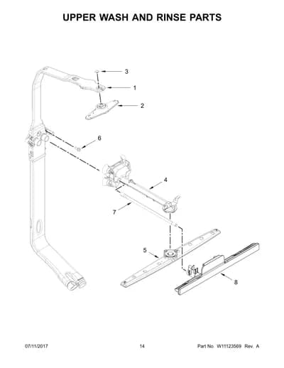UPPER WASH AND RINSE PARTS
