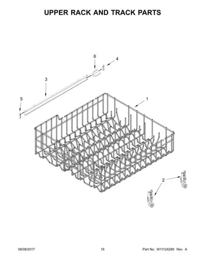 UPPER RACK AND TRACK PARTS