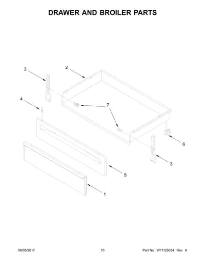 DRAWER AND BROILER PARTS